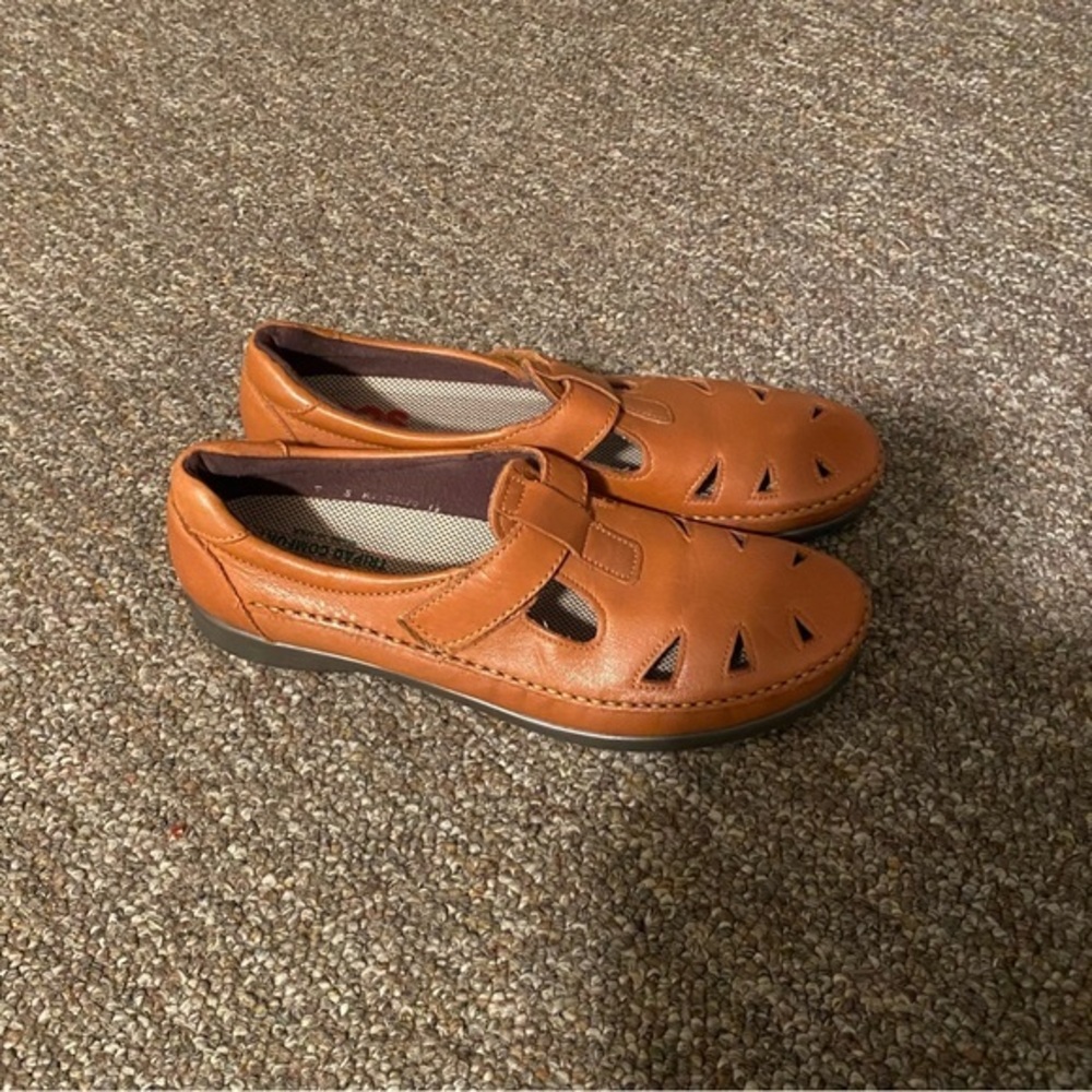 SAS Tripad Comfort Shoes Size 9 S Women’s Mary Jane Brown Velcro‎ GrannyCo… - Picture 2 of 11